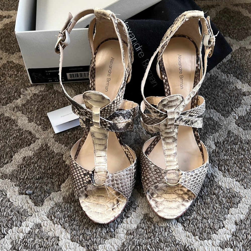 Alexandre Birman Python Sandals - image 1